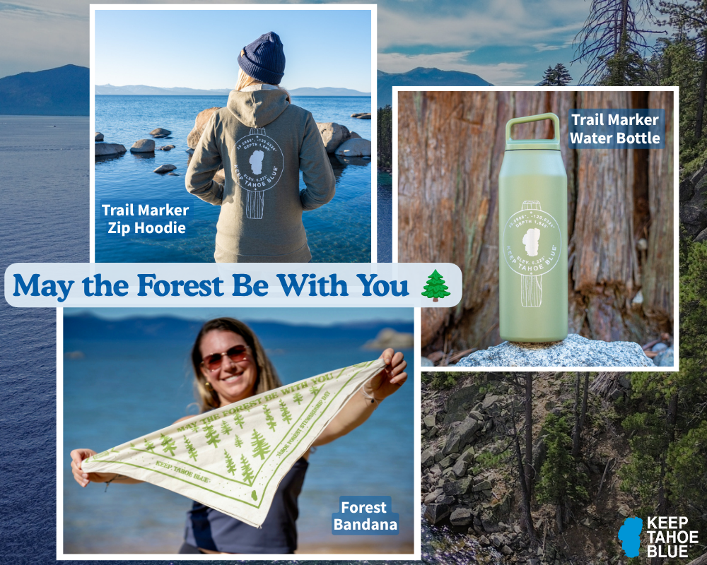 outdoor essentials from the Keep Tahoe Blue store