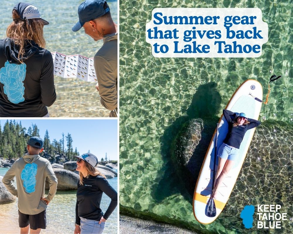 Image of a group of earth month keep tahoe blue store products