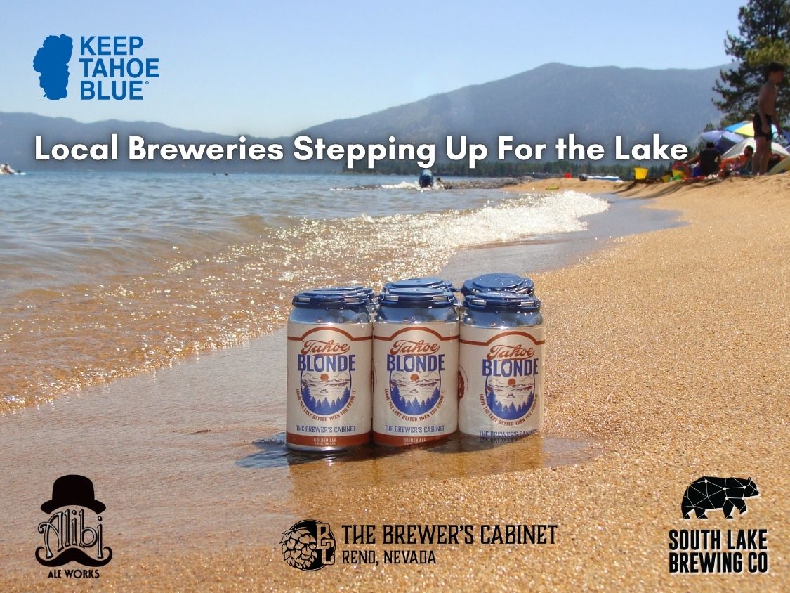 Scenic landscape image overlooking Lake Tahoe from Stanford Rocks Trail on the West Shore 