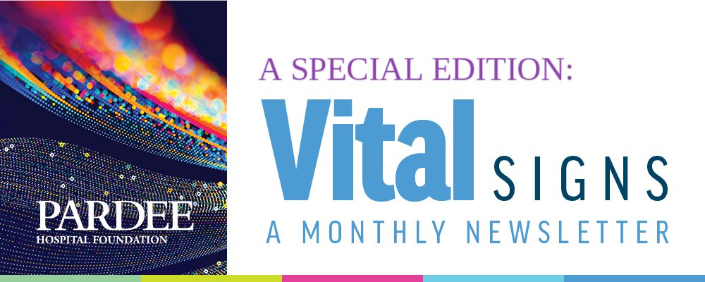 Image reads: Vital Signs - A Monthly Newsletter by Pardee Hospital Foundation