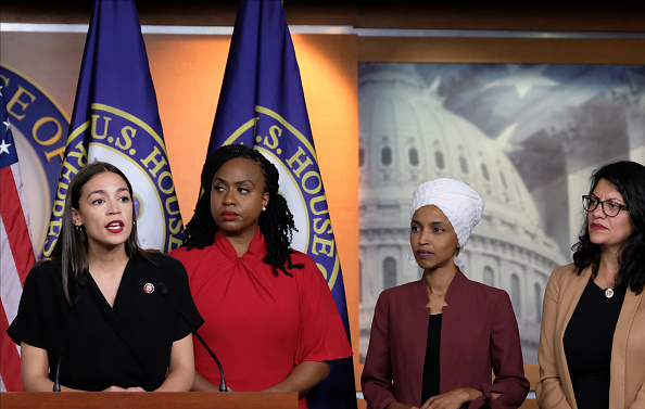 Alexandria Ocasio-Cortez, Ayanna Pressley, Ilhan Omar, and Rashida Tlaib
