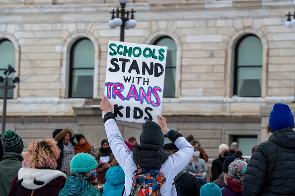 A rally supporting trans kids