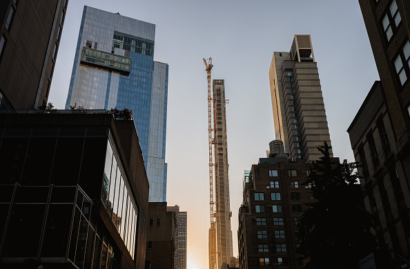 The construction site of 432 Park Avenue