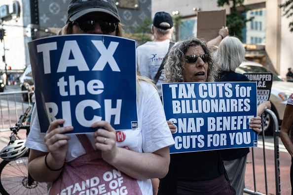 A protest against tax cuts