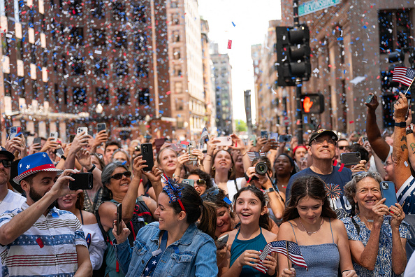 People attend a U.S. Independence Day parade on July 4, 2025 in Boston