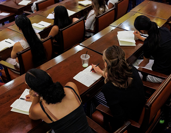 Students in class