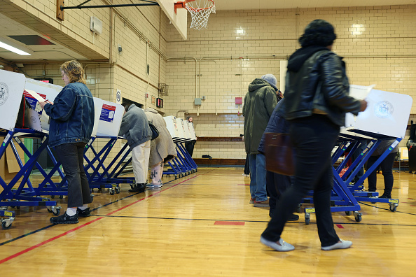 People vote in the general election in New York City