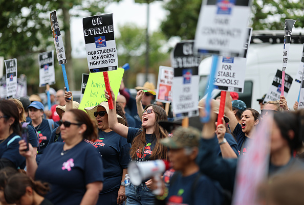 Striking teachers