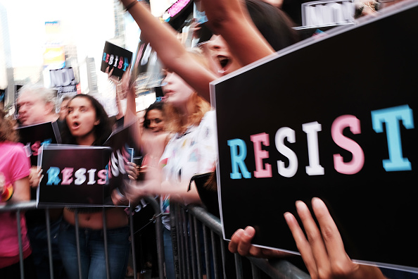 Protestors in New York