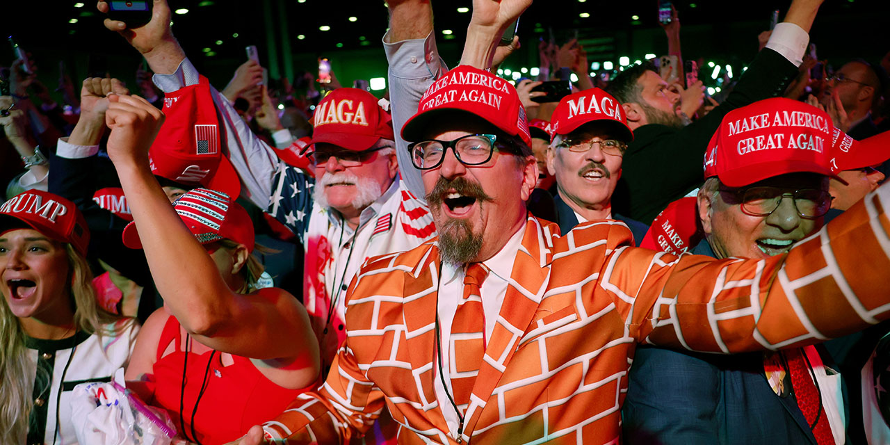 Trump supporters at a campaign rally